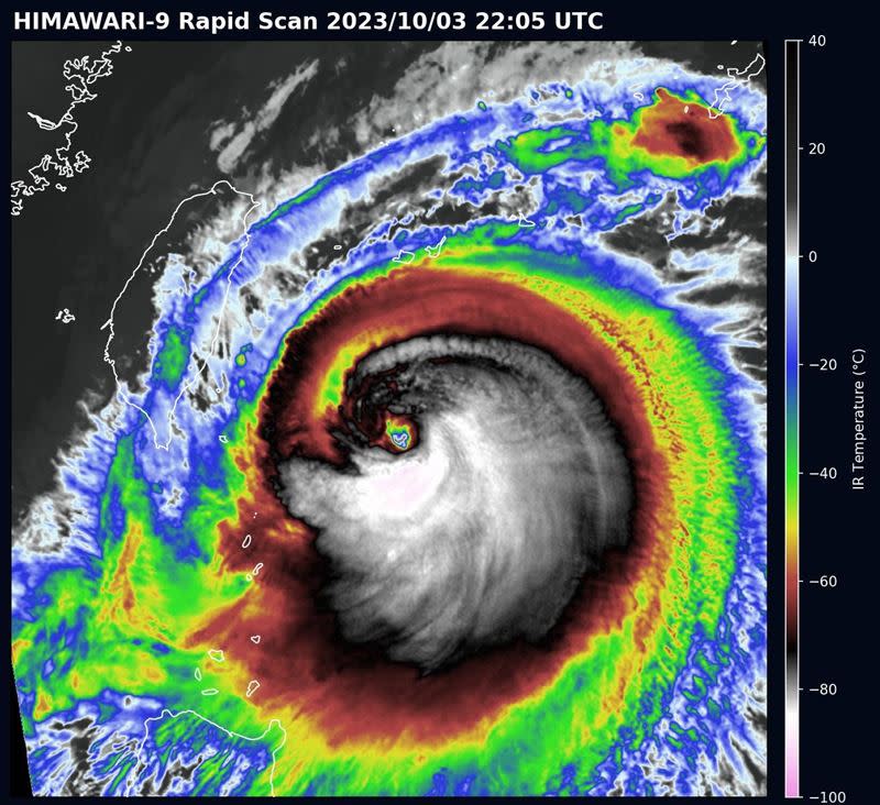 氣象粉專指出，小犬颱風型態又變更完整。（圖／翻攝自台灣颱風論壇｜天氣特急）