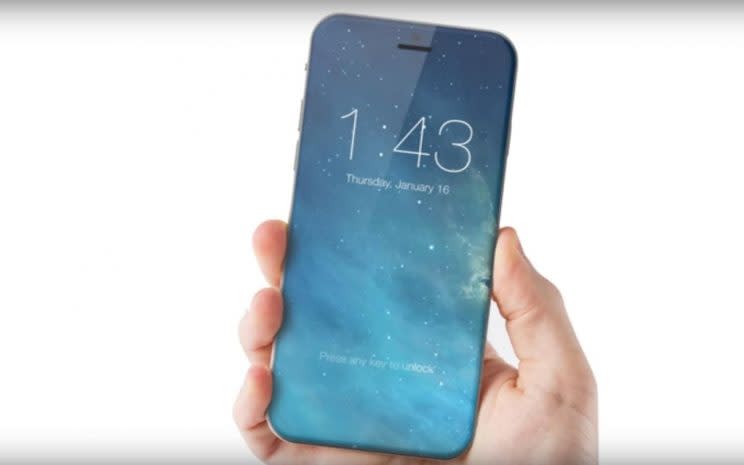 A concept image shows what the iPhone 8, or iPhone 10, could look like (ConceptsiPhone)