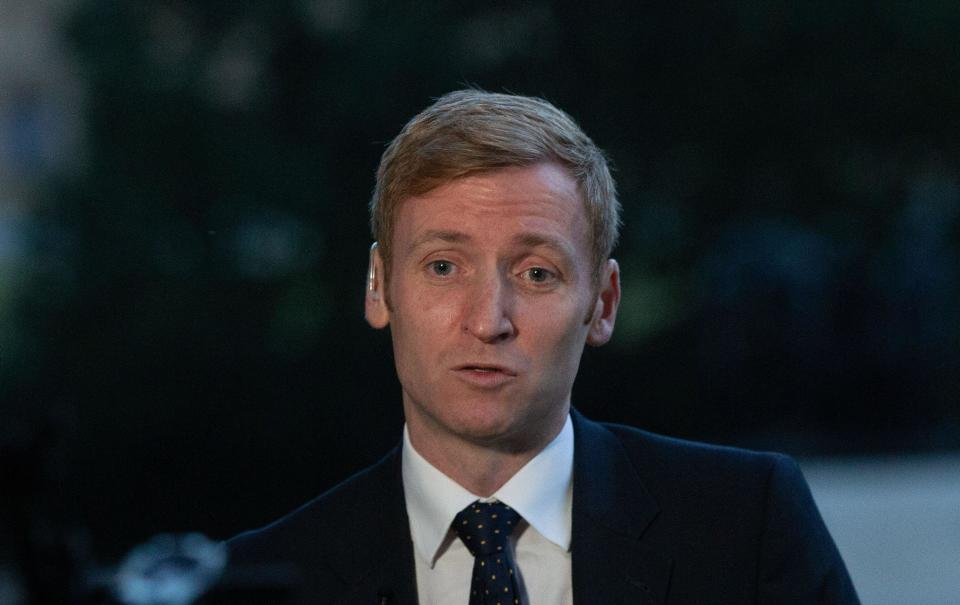 London, England, UK. 9th Oct, 2023. Minister for Local Government LEE ROWLEY is seen in Westminster during morning media round. (Credit Image: © Tayfun Salci/ZUMA Press Wire) EDITORIAL USAGE ONLY! Not for Commercial USAGE!