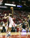 Mar 30, 2019; Houston, TX, USA; Houston Rockets guard James Harden (13) shoots against Sacramento Kings guard Bogdan Bogdanovic (8) in the second quarter at Toyota Center. Mandatory Credit: Thomas B. Shea-USA TODAY Sports