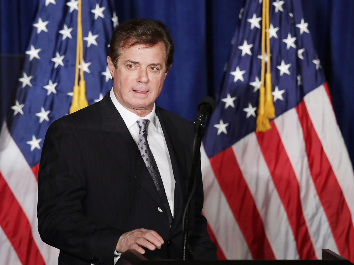 Paul Manafort was forced to resign from his position as Trump campaign manager amid revelations over business deals in Ukraine: Getty