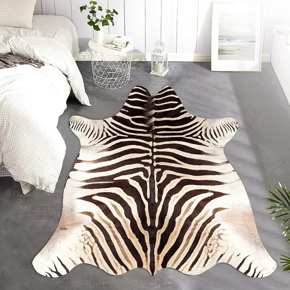 jinchan zebra print area rug