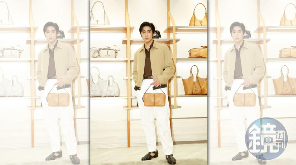 婁峻碩以簡潔的義式風情look出席TOD’S 2024春夏新品發表會。