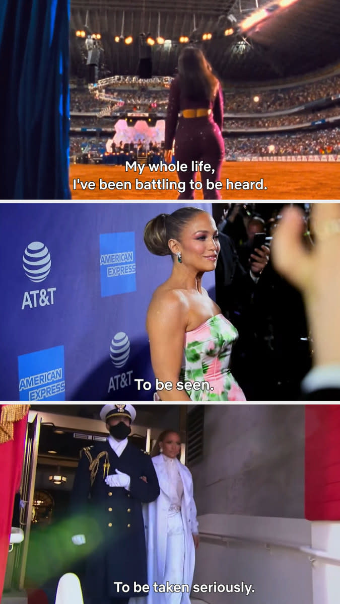 Jennifer saying that for her whole life, she's been fighting to be taken seriously