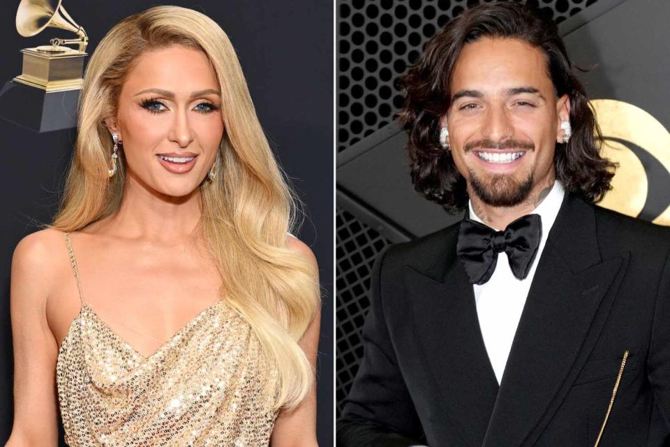 <p>Gilbert Flores/Billboard via Getty, Jeff Kravitz/FilmMagic</p> Paris Hilton, Maluma.