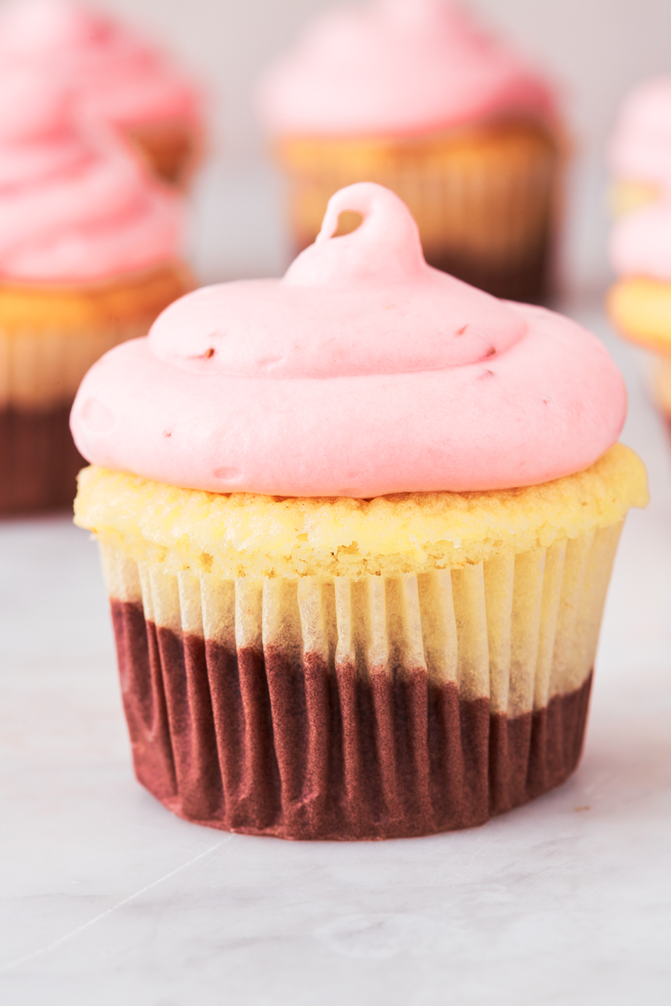 Neapolitan Cupcakes