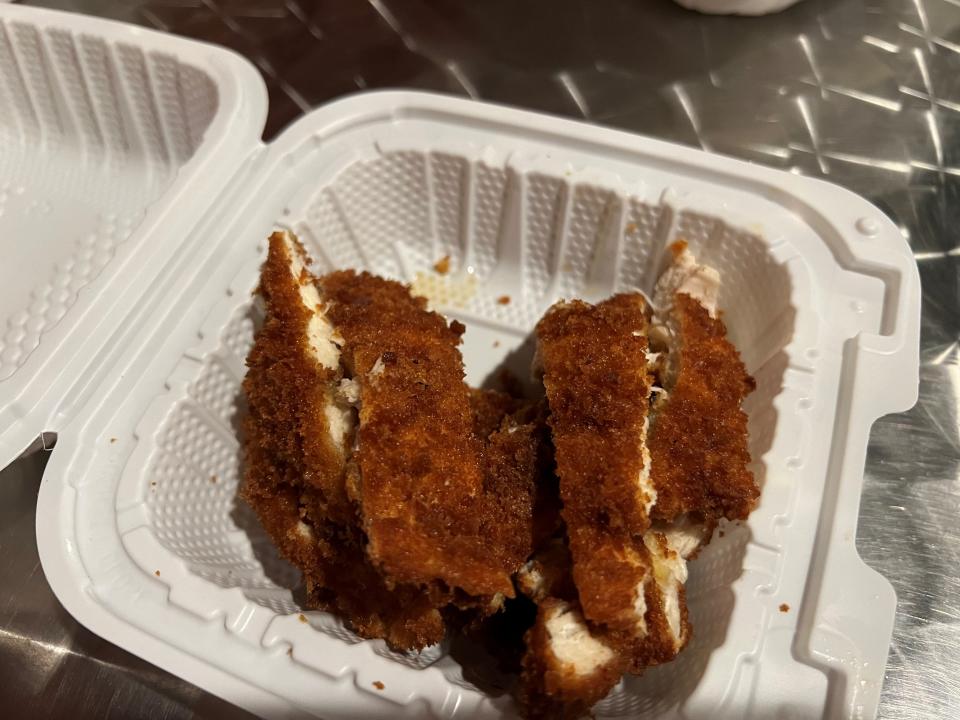 A different way to eat chicken strips, this version is katsu at Teriyaki House.