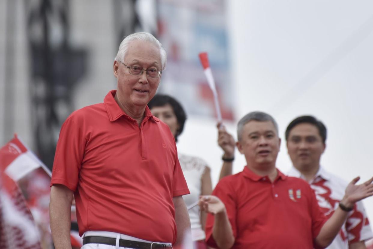 Emeritus Senior Minister Goh Chok Tong at the National Day Parade on 9 August, 2018. (PHOTO: Stefanus Ian/Yahoo News Singapore)