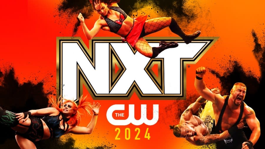 WWE Superstars are pictured in this promotional image from World Wrestling Entertainment. Beginning in October 2024, WWE NXT will be broadcast exclusively on the CW. (CW/WWE)