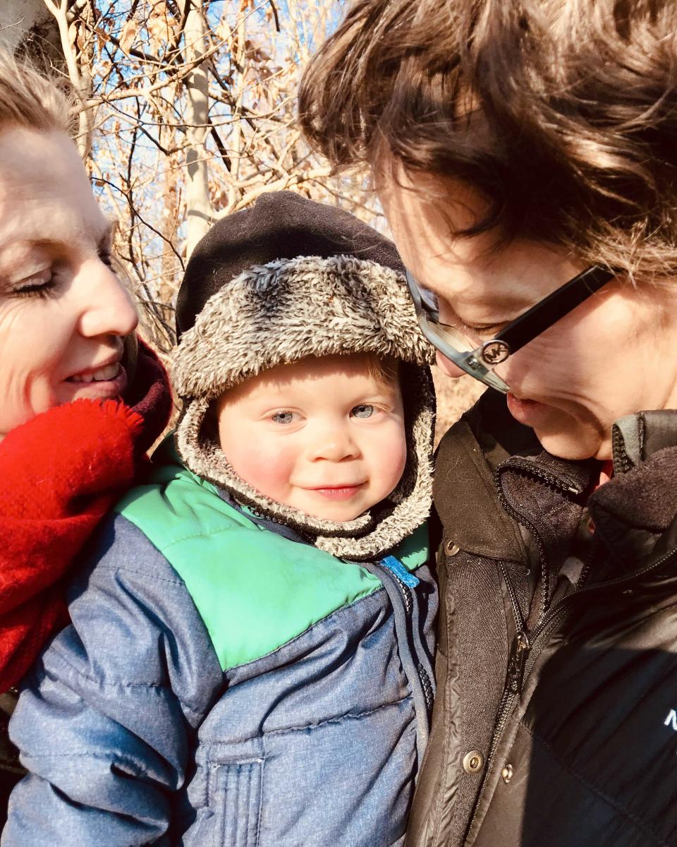 Anna Ford, left, Eli, and Sara Watson