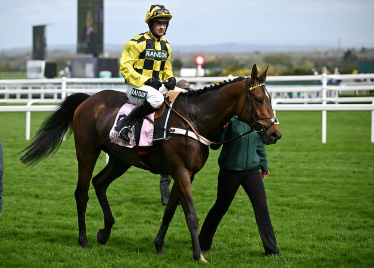 Sir Gino brought some relief to jockey Nico de Boinville and trainer Nicky Henderson with victory on the first day of the Grand National Festival (Oli SCARFF)