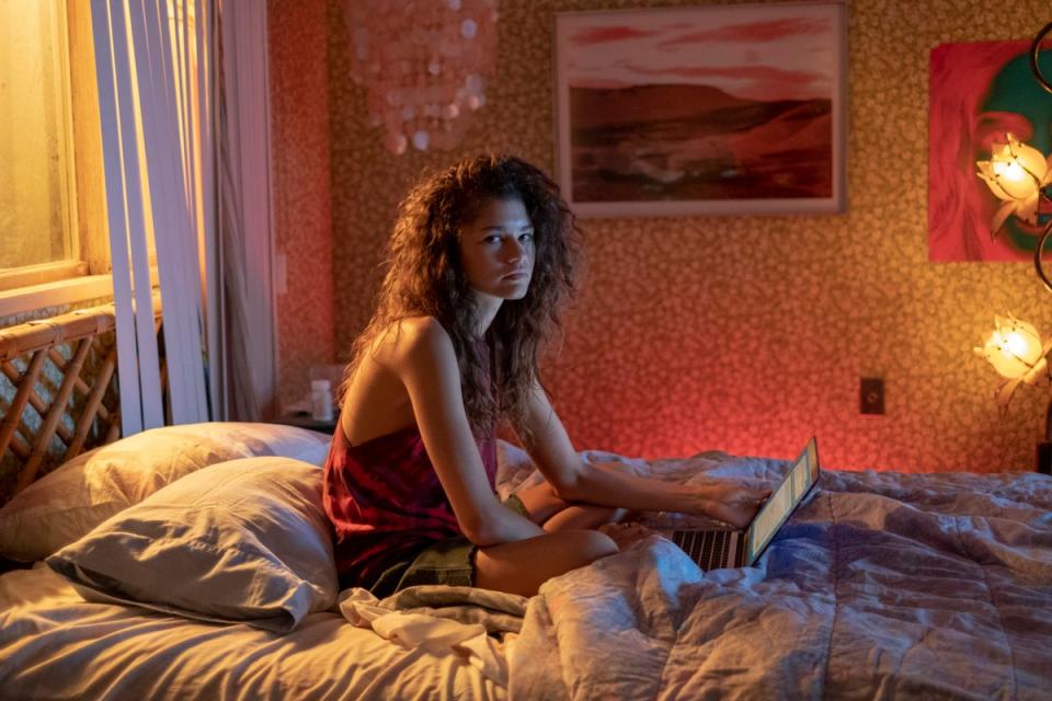 Zendaya as Rue Bennett in Euphoria season one (AP)