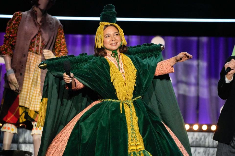 Maya Rudolph wears the famed Bob Mackie dress on "Carol Burnett: 90 Years of Love + Laughter."