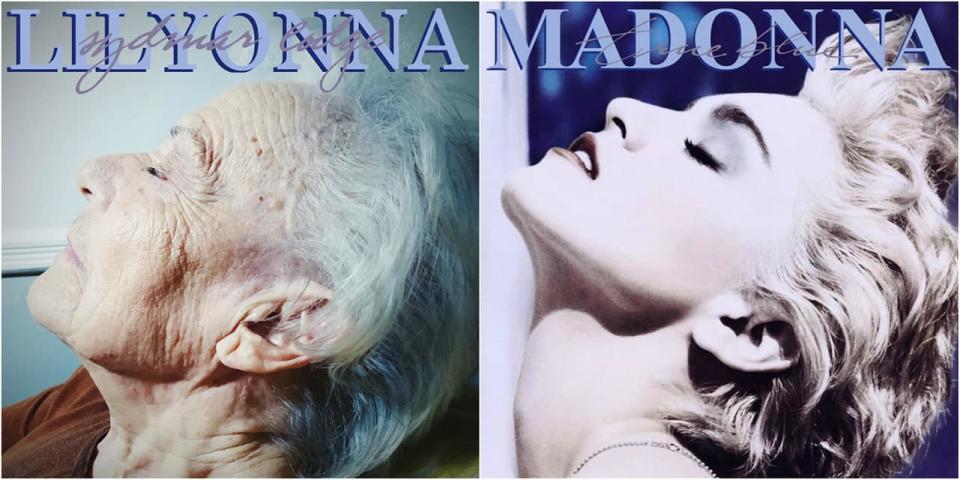 Eine neue Version von Madonnas True Blue Albumcover. Foto: Facebook/Robert Speker