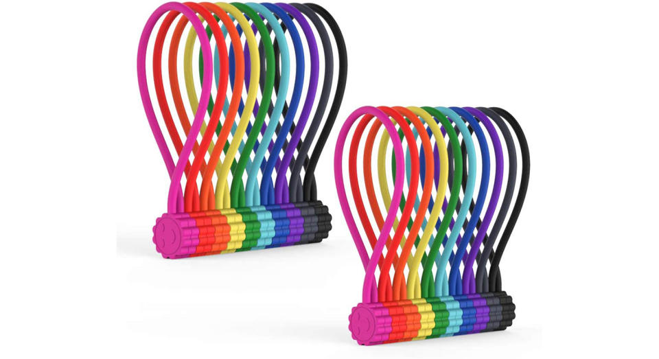 Rich&Ray Reusable Silicone Twist Ties with Strong Magnet