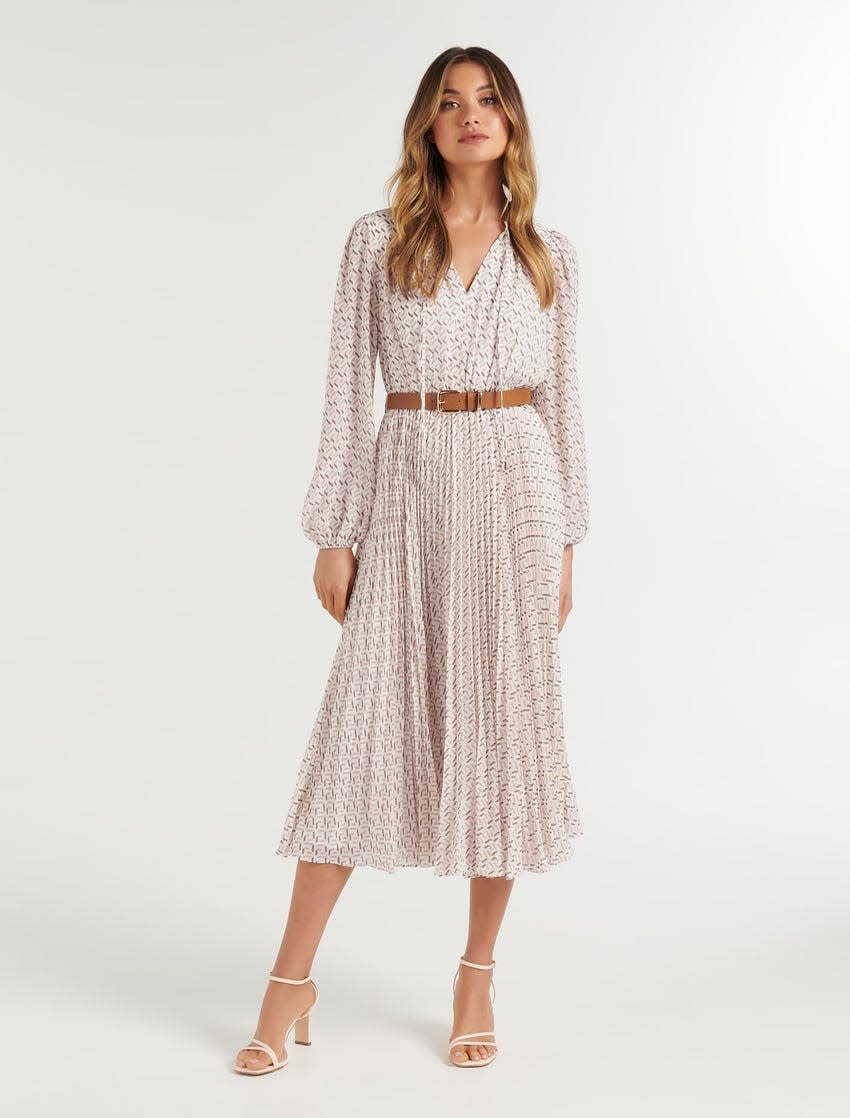 Forever New Pleated Midi Dress, $159.99