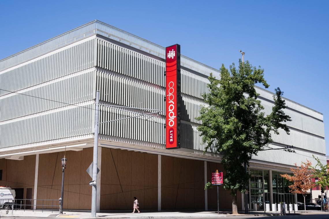 Capital Public Radio’s new performance space, CapRadio Live, at the corner of Eighth and J streets in downtown Sacramento is pictured on Wednesday, Sept. 6, 2023. The station has not yet moved from its offices at Sacramento State.