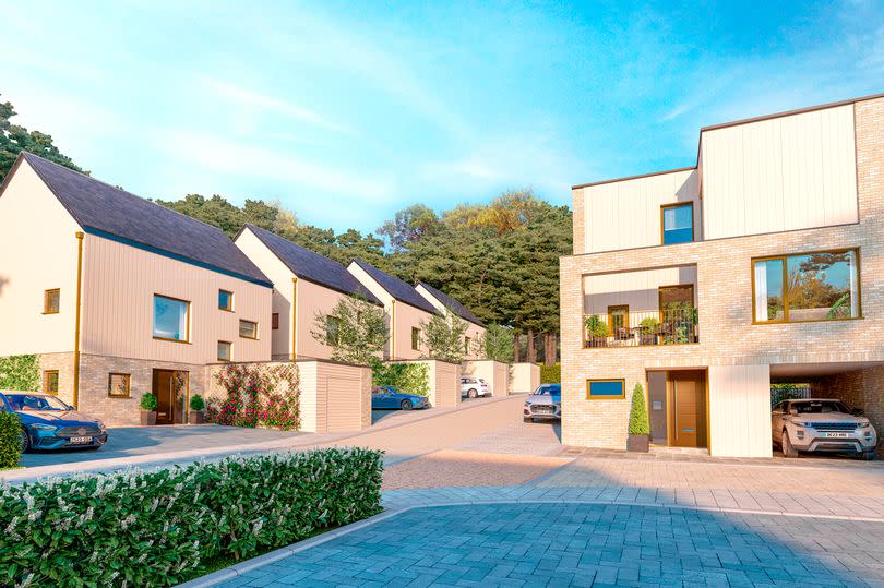 Salcombe and Shaldon street scene in new development Palace Gardens in Torquay