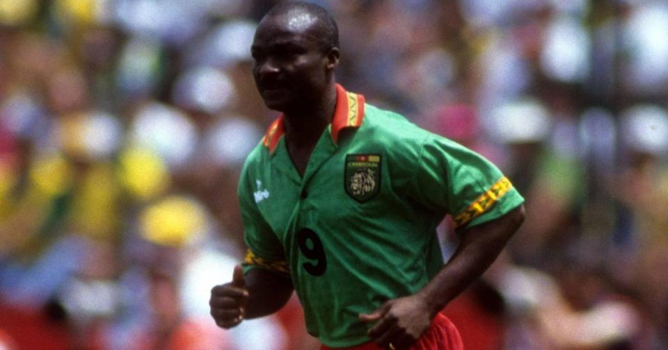 Roger Milla during the 1994 World Cup Credit: Alamy