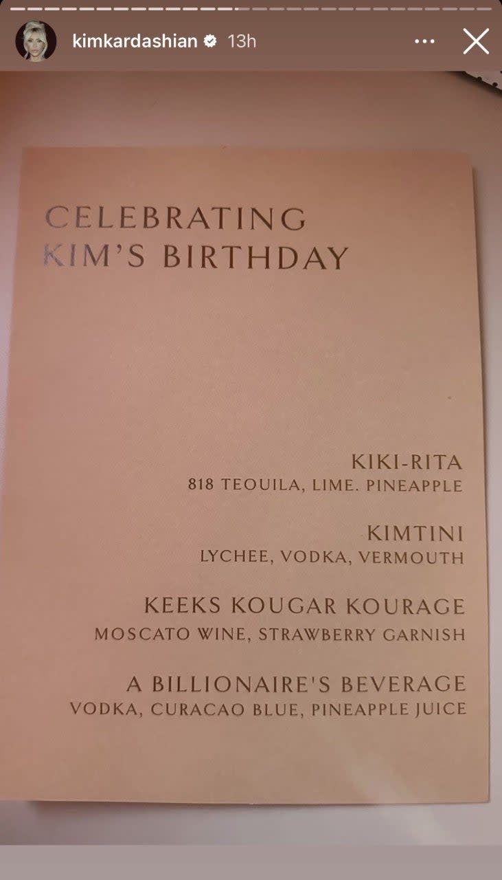 Kim Kardashian's birthday trip to Vegas