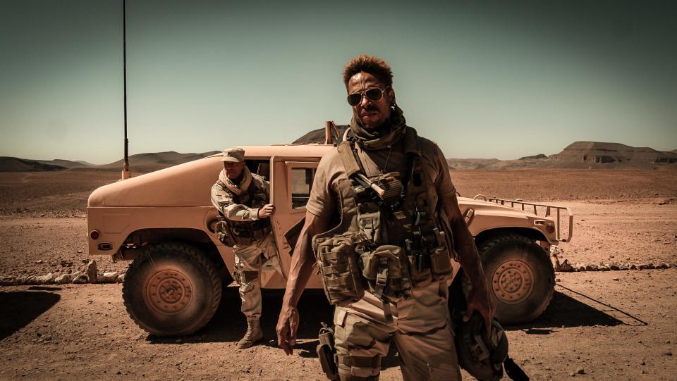 After returning home from war, a Marine captain (Gary Dourdan) jumps back into action and goes on a rescue mission when his archaeologist wife is kidnapped by terrorists in "Redemption Day."