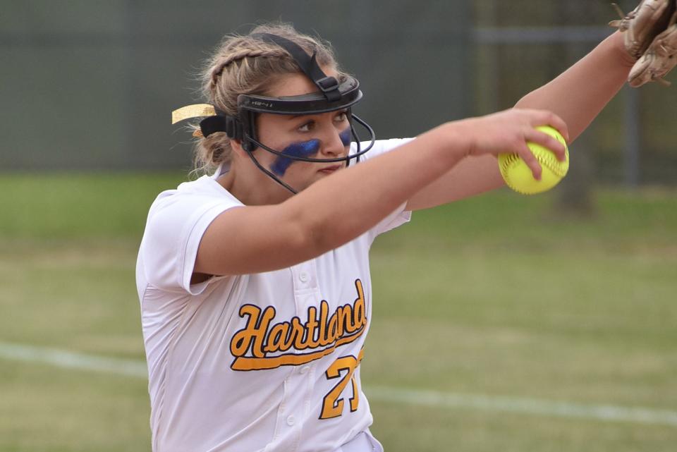 Hartland's Kylie Swierkos is Livingston County's Softball Player of the Year in 2022.