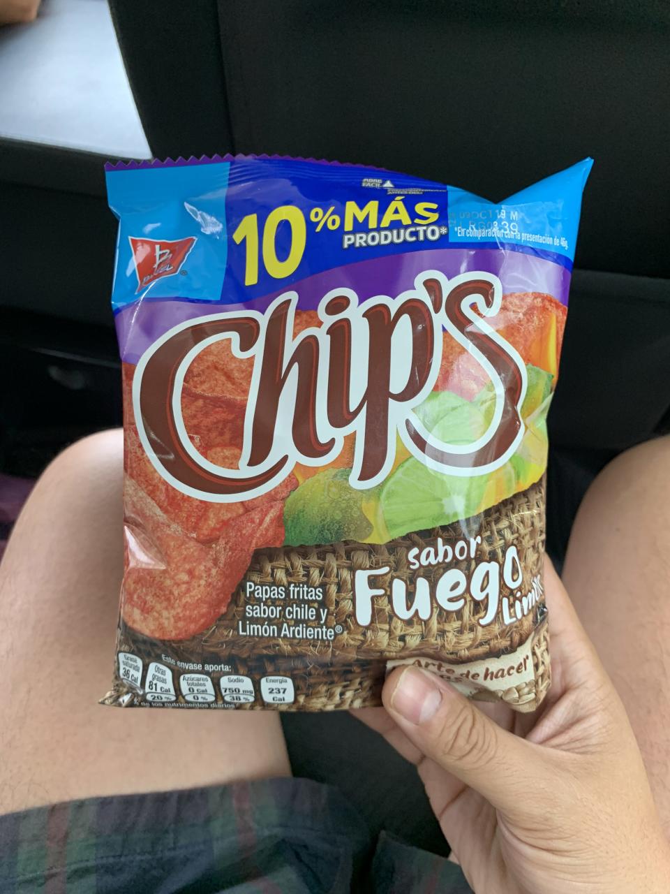 <h1 class="title">Sabor Fuego Limon chips are my favorite chips in Mexico!</h1><cite class="credit">Photo: Humberto Leon</cite>