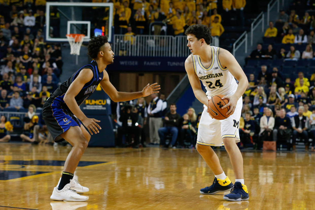 Michigan walk-on C.J. Baird had only played in two games this season prior to Thursday night’s Sweet 16 game. (Getty Images)