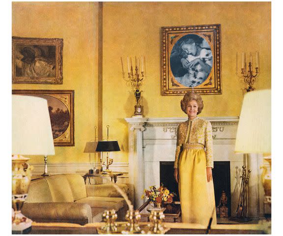 <p>Martha Rosler/Mitchell-Innes & Nash, New York/Courtesy of The Smithsonian American Art Museum</p> Martha Rosler, First Lady (Pat Nixon), from the series House Beautiful: Bringing the War Home, ca. 1967-1972, printed 2018, archival inkjet print, overall: 24 Ã 20 in. (61 Ã 50.8 cm), Smithsonian American Art Museum, Gift of Norbert Hornstein and Amy Weinberg and museum purchase through the Luisita L. and Franz H. Denghausen Endowment, 2021.7.17