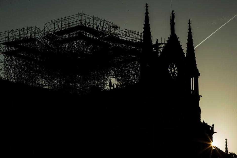 The Notre Dame Cathedral after the fire