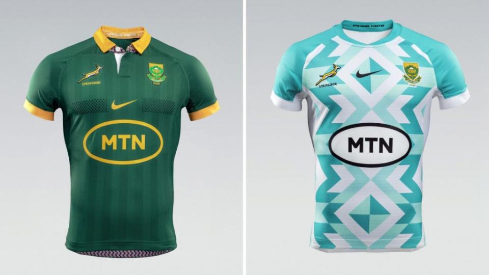 New Springboks jersey for the 2023 Rugby World Cup Credit: Alamy