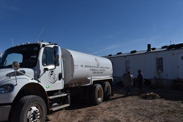 A St. Bonaventure Indian Mission and School water truck.