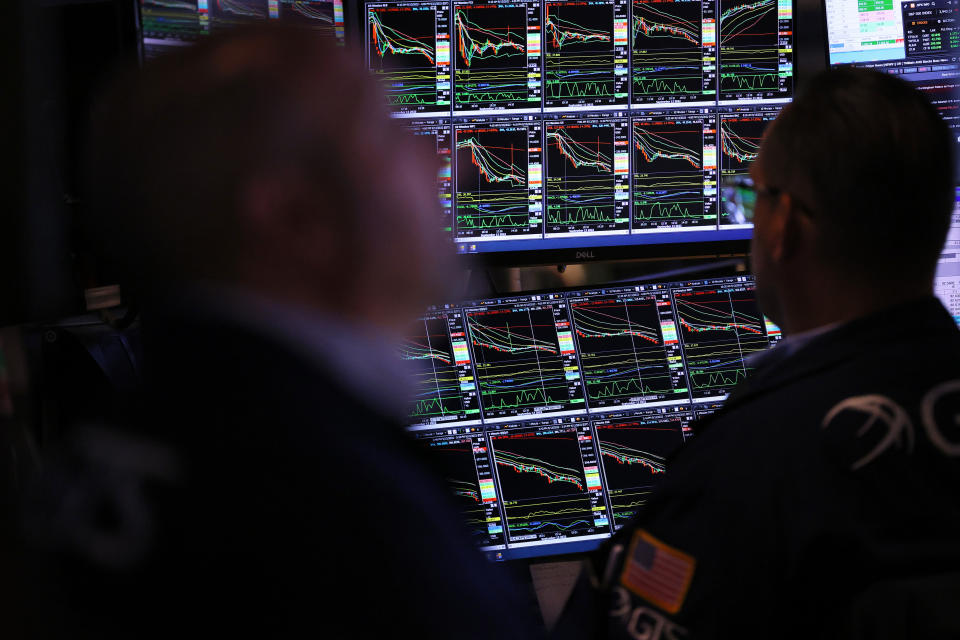 NEW YORK, NEW YORK - SEPTEMBER 13: Traders work on the floor of the New York Stock Exchange during afternoon trading on September 13, 2022 in New York City. U.S. stocks opened lower today and closed significantly low with the Dow Jones dropping over 1,200 points after the release of an inflation report that showed prices rising more than expected in the last month. The Consumer Price Index released by the Bureau of Labor Statistics showed prices rising 8.3% over the last year, for which economists had predicted an 8.1% increase. (Photo by Michael M. Santiago/Getty Images)