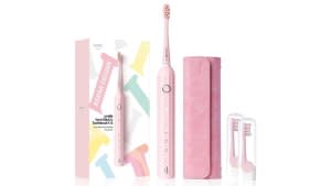 pink electric toothbrush