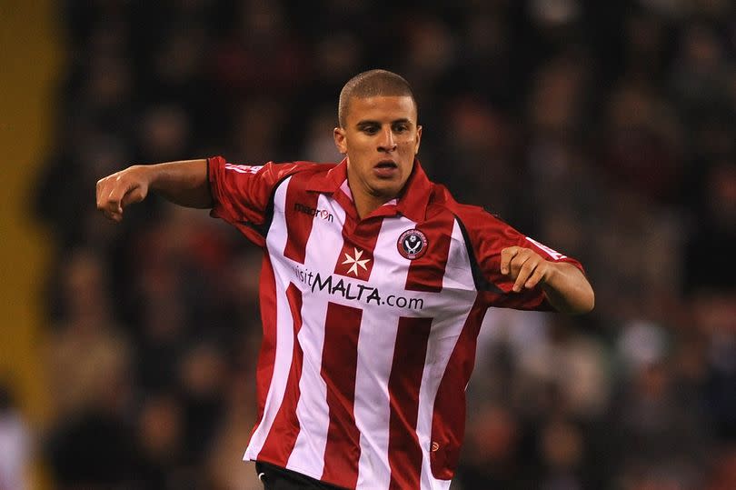 Kyle Walker in action for Sheffield United