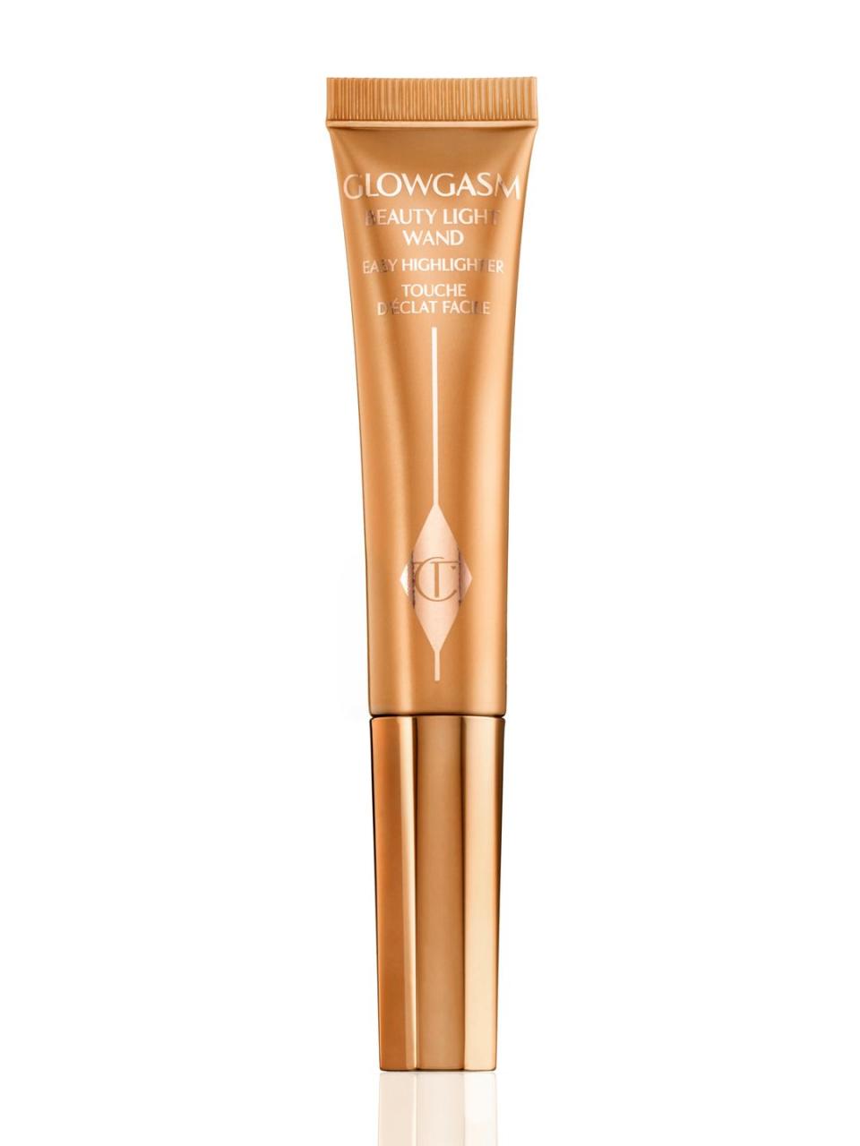 <p><a class="link " href="https://www.charlottetilbury.com/uk/product/beauty-light-wand-highlighter-goldgasm" rel="nofollow noopener" target="_blank" data-ylk="slk:Buy now;elm:context_link;itc:0;sec:content-canvas">Buy now</a> Charlottetilbury.com, £29</p><p>This cream blush-highlighter hybrid adds a luminous gold colour to cheeks.</p>