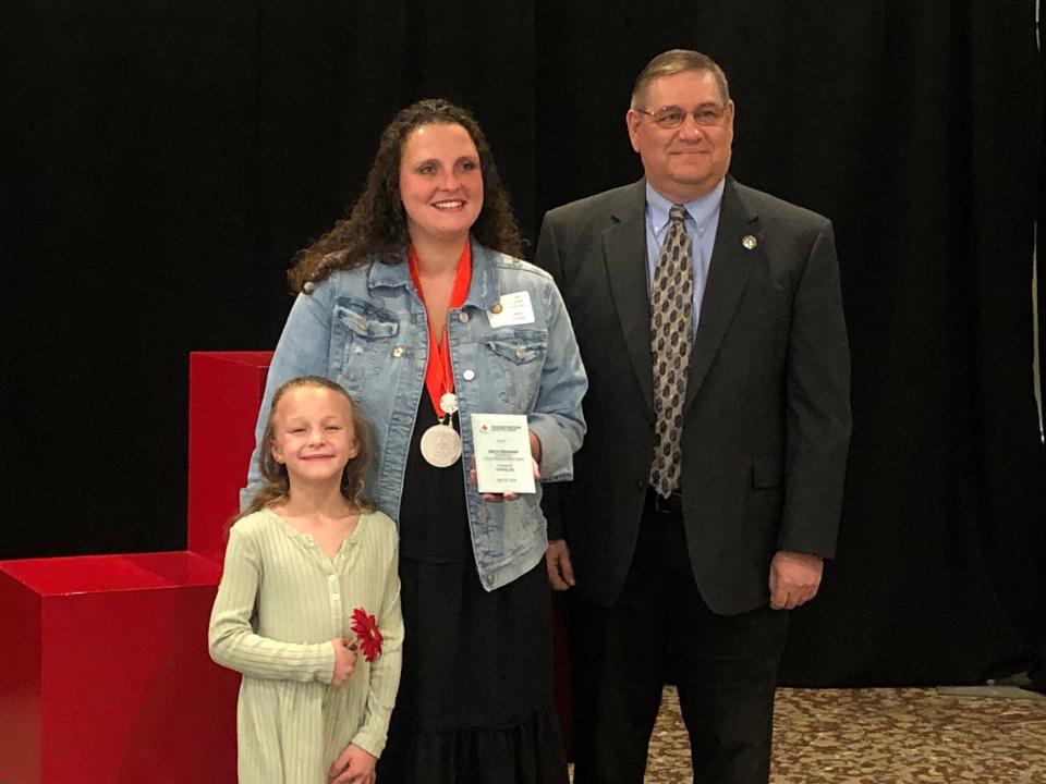 Sierra Barnhart received the American Red Cross Southern Tier Chapter "Real Heroes" Good Samaritan Adult Award on May 25, 2023 inside Binghamton's DoubleTree by Hilton hotel.