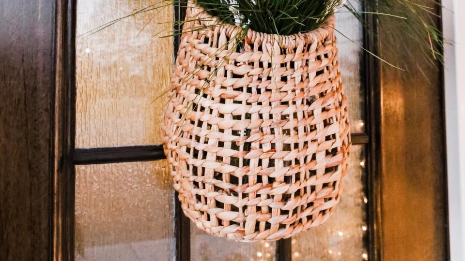 diy christmas door decorations basket