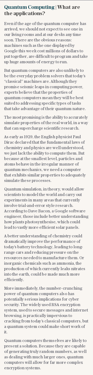 Quantum Computing | What are the applications?