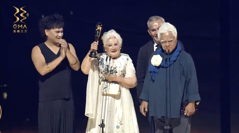 簡燕春奪下最佳原住民語歌手獎。（圖／GMA 金曲獎頒獎典禮 官方Youtube 頻道）