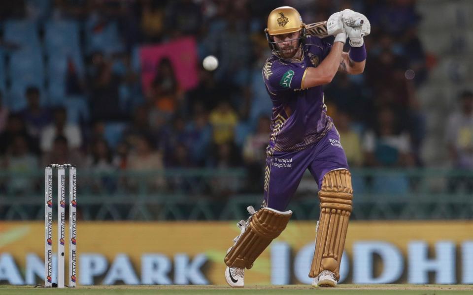 Phil Salt in action in the Indian Premier League for the Kolkata Knight Riders