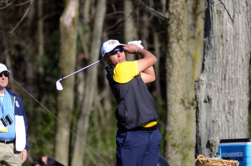 This undated photo shows Kent State golfer Chase Johnson in action for the Golden Flashes.
