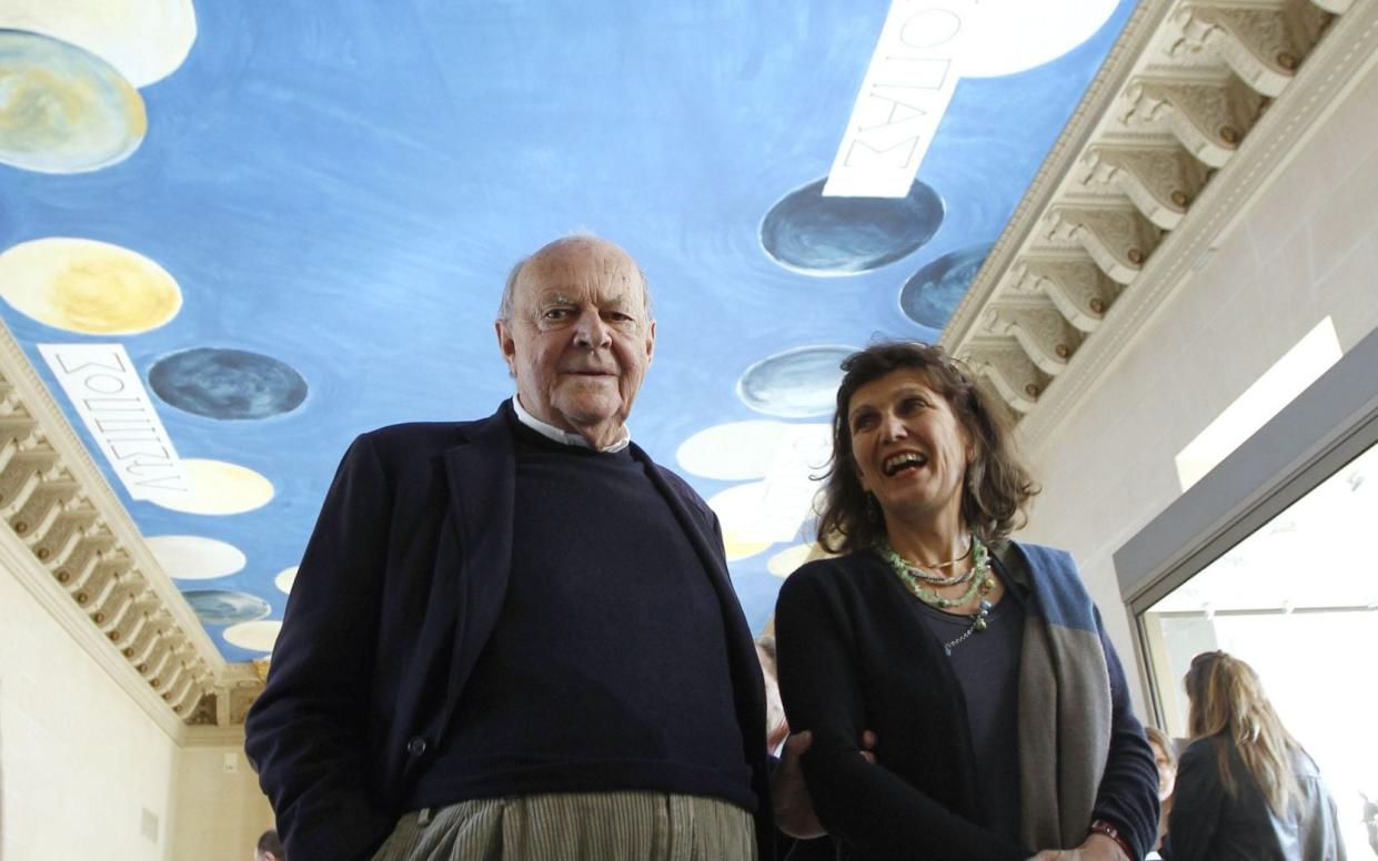 Cy Twombly (left) at the Salle des Bronzes in 2010  - FRANCOIS GUILLOT/AFP/Getty Images