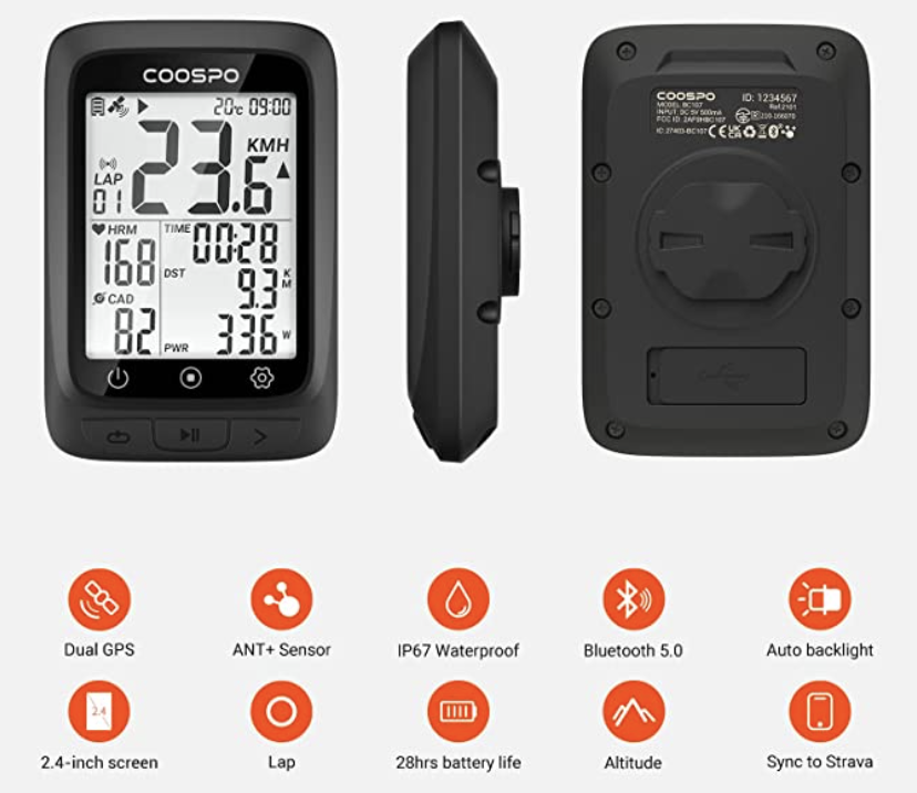 CooSpo Cycling GPS Computer Bike Speedometer is featured with its numerous capabilities.