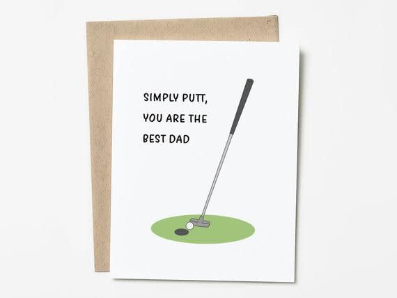 3) Simply Putt, You're the Best Dad Ever Card