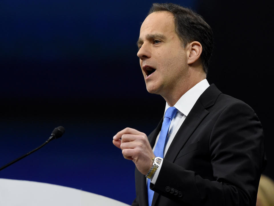 Rabbi Jonah Dov Pesner, the director of the Religious Action Center of Reform Judaism, speaks at the URJ's biennial in Chicago. (Photo: Union for Reform Judaism)