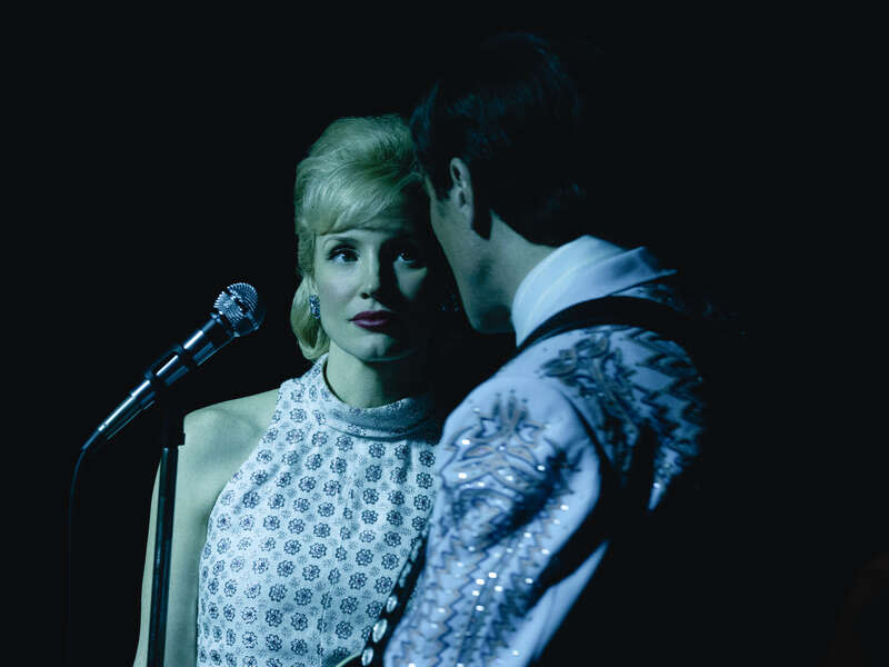 Michael Shannon and Jessica Chastain as iconic country music couple George Jones and Tammy Wynette in Showtime's new miniseries biopic "George and Tammy"