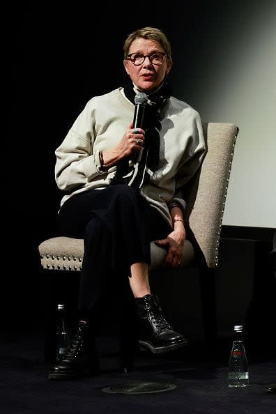 Annette Bening speaks at the Q&A during Netflix's Nyad NYC Tastemaker Screening at Crosby Hotel on January 12, 2024 in New York City. (Photo by Jason Mendez/Getty Images for Netflix)