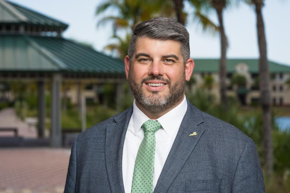 Colin Hargis is FGCU's new Director of Intercollegiate Athletics. The 41-year-old is a native of Voorheesville, N.Y. He and his wife Katie have two sons, 12-year-old Jacob and 8-year-old Mason.