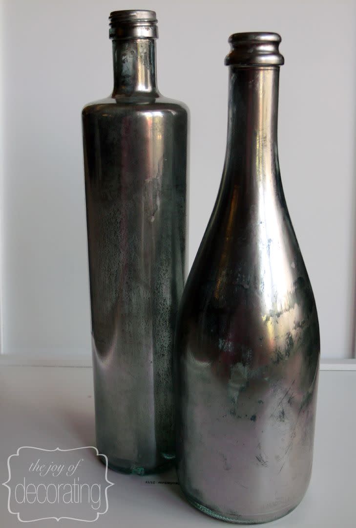 Faux-Mercury Glass Bottles